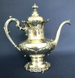 Antique Edwardian Reed & Barton silverplated coffee / tea pot #3708 c. 1902