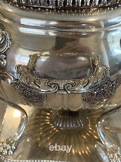 Antique England Georgian Sheffield Silver Plate Tea Pot Hot Water Coffee Urn