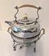 Antique English Barker Ellis Silver Plate Tea Kettle Pot Stand Warmer W Burner