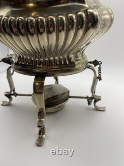 Antique English EPNS Spirit Kettle w Burner Stand Cheltenham Sheffield