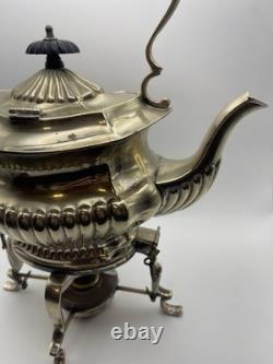 Antique English EPNS Spirit Kettle w Burner Stand Cheltenham Sheffield