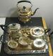 Antique English Sheffield Silver Plate Coffee Tea Service + Forbes Serving Tray