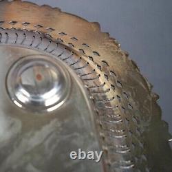Antique English Silver Plate Four Piece Tea Set with Tray 19th C