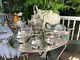 Antique English Silver-plate Coffee & Tea Set With 2-piece Water/tea Urn & Tray