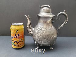 Antique English Steinhart & Co Birmingham Silverplated Teapot Early C20th Damage