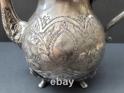 Antique English Steinhart & Co Birmingham Silverplated Teapot Early C20th Damage