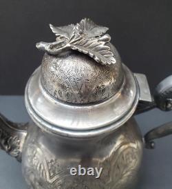 Antique English Steinhart & Co Birmingham Silverplated Teapot Early C20th Damage