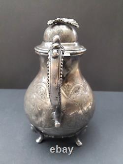 Antique English Steinhart & Co Birmingham Silverplated Teapot Early C20th Damage