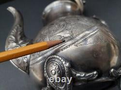 Antique English Steinhart & Co Birmingham Silverplated Teapot Early C20th Damage