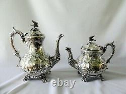 Antique English Victorian Silverplate Figural Tea Set (downton Abbey)