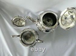 Antique English Victorian Silverplate Figural Tea Set (downton Abbey)