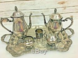 Antique FB Rogers Silverplate Tea & Coffee Service 8 Piece Service Set