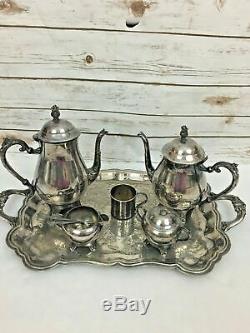 Antique FB Rogers Silverplate Tea & Coffee Service 8 Piece Service Set