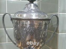 Antique Fisher & Shaw Sheffield Silver Plate Coffee Tea water Urn Working