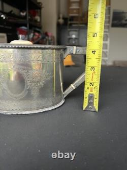 Antique Frederick Elkington Bone Handle Silver Plate Tea Pot c1890