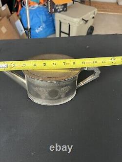 Antique Frederick Elkington Bone Handle Silver Plate Tea Pot c1890