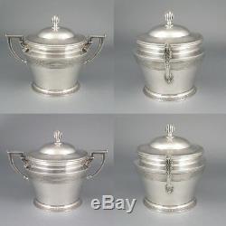 Antique French Christofle Silver Plate Tea / Coffee Service, Empire Style, Swan