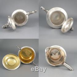 Antique French Christofle Silver Plate Tea / Coffee Service, Empire Style, Swan