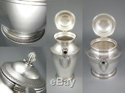 Antique French Christofle Silver Plate Tea / Coffee Service, Empire Style, Swan