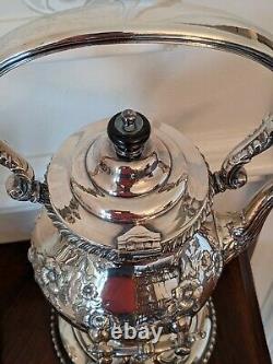 Antique Friedman Silver Company Hand chased plated six piece tea set