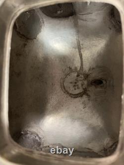 Antique Georgian Sheffield Plate Hot Water Urn Samovar Etched Decor Bearded Man