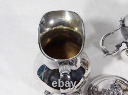 Antique Gorham 6 Pc Silver Plated Duchess Coffee Tea Pot Sugar Creamer Tray Set