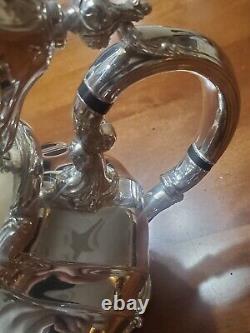 Antique Gorham Chantilly Silverplate Tea Set 6 Pieces Polished YC 1301-04, 07,39