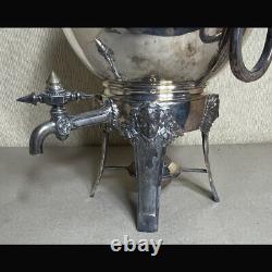 Antique Gorham Silver Plate Hot Water Samovar Coffee Tea Urn Ladies Heads