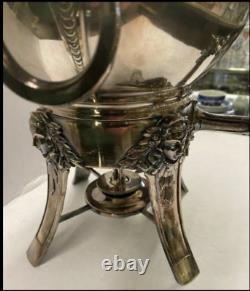 Antique Gorham Silver Plate Samovar Hot Water Coffee Tea Urn w Burner