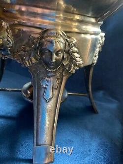 Antique Gorham Silver Plate Samovar Hot Water Coffee Tea Urn w Burner