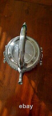 Antique Gorham Silver Plate tipping tea kettle
