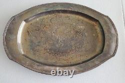 Antique Grosvenor Community Plate Silverplate Tea Pot Creamer Sugar Bowl Tray