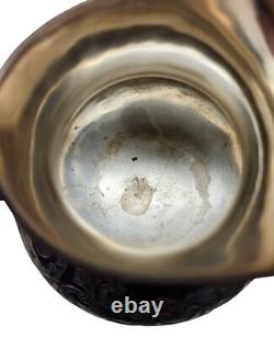 Antique HALLMARKED Silver Plate Etched 3 Pc. Tea Set Creamer Sugar Bowl Teapot