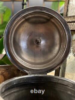 Antique Hallmarked English Silver Plate Tea Caddy Ornately decorated 1898