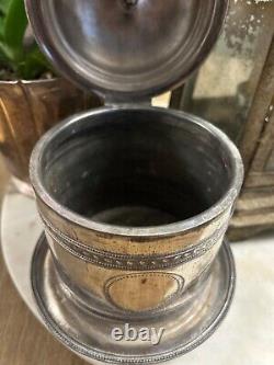 Antique Hallmarked English Silver Plate Tea Caddy Ornately decorated 1898
