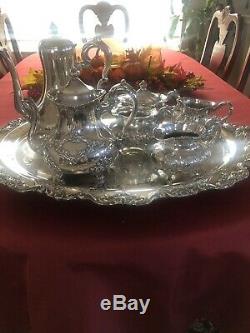 Antique Homan silver plate co quadruple plate Tea Set mint