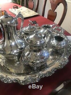 Antique Homan silver plate co quadruple plate Tea Set mint