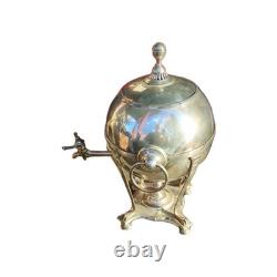 Antique Hot Water Tea Samovar Sheffield Silver Plate Egyptian Revival 1830s-60s