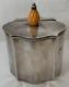 Antique Israel Freeman Ifs Silver Plate Tea Caddy Carved Knob & Engraved Lion