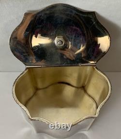 Antique Israel Freeman IFS Silver Plate Tea Caddy Carved Knob & Engraved Lion