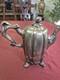 Antique Joseph Wolstenholme Sheffield Silver Plate Pumpkin Vine Motif Tea Pot