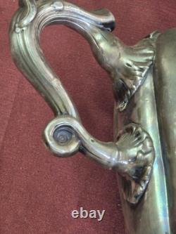 Antique Joseph Wolstenholme Sheffield Silver Plate Pumpkin Vine Motif Tea Pot