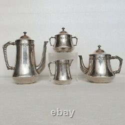 Antique Jugendstil Art Nouveau Deco WMF Tea Coffee Set Silver Plate 1900 German