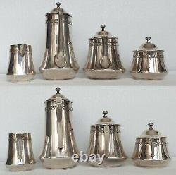 Antique Jugendstil Art Nouveau Deco WMF Tea Coffee Set Silver Plate 1900 German