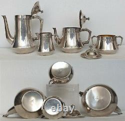 Antique Jugendstil Art Nouveau Deco WMF Tea Coffee Set Silver Plate 1900 German