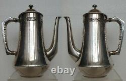 Antique Jugendstil Art Nouveau Deco WMF Tea Coffee Set Silver Plate 1900 German