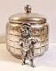 Antique Kate Greenaway Child Tea Caddy Acme Silver Plate 3 Part Box Victorian