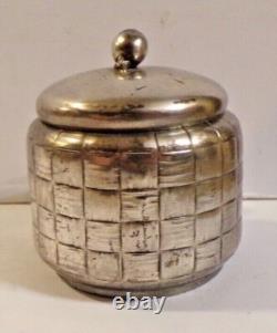 Antique Kate Greenaway Child Tea Caddy Acme Silver Plate Box Dandy Boy Victorian