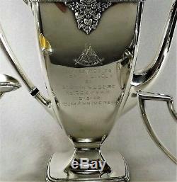Antique Masonic Eye 150th Anniversary ADORATION Silver Plate Tea Set Lodge 36