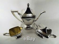 Antique Masonic Eye 150th Anniversary ADORATION Silver Plate Tea Set Lodge 36